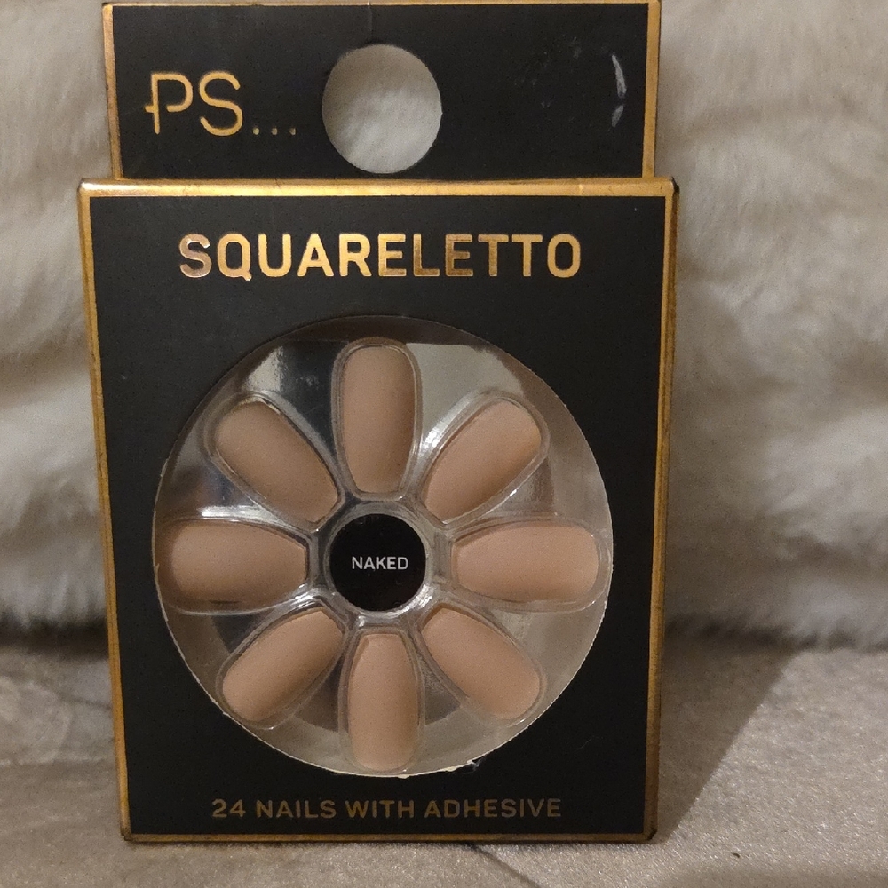 Squareletto Nude False Nails